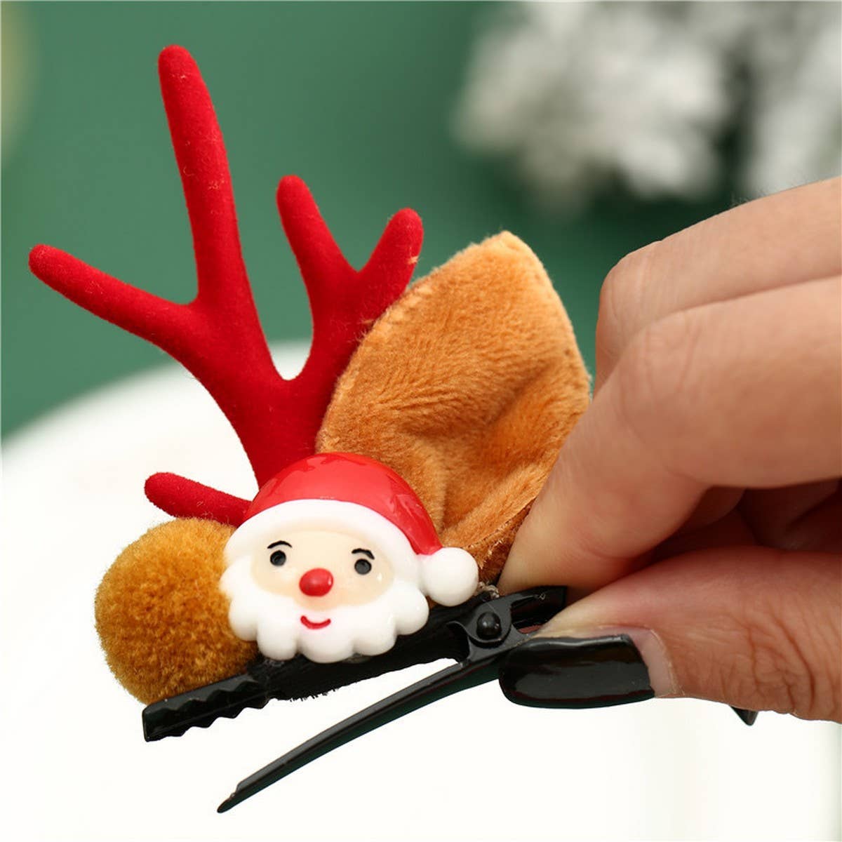CHRISTMAS CUTE ELK ANTLERS HAIRPIN_CWAHA2747