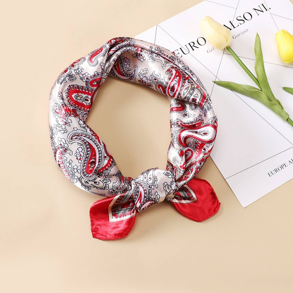 NEW RETRO SUN PROTECTION SILK SCARF HEADBAND_CWASC0819
