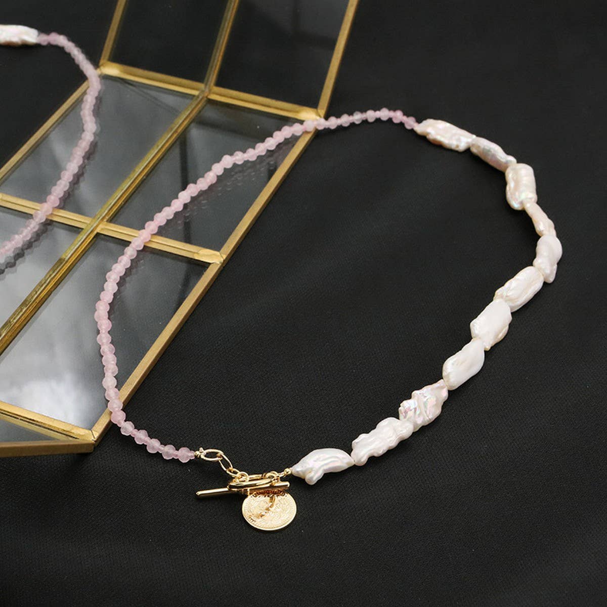 NICHE ALL MATCH NATURAL FRESHWATER PEARL NECKLACE_CWAJE3847