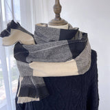 Vintage Plaid Scarf Long Faux Cashmere Wrap_Cwasc1475