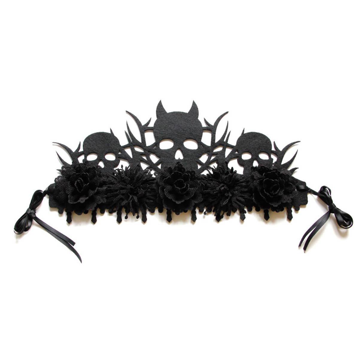 HALLOWEEN WITCH DEMON SKULL FLOWER CROWN_CWMM0140