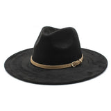 SUEDE HAT FLAT BRIM HAT FLAT BRIM GENTLEMAN HAT_CWAH2527