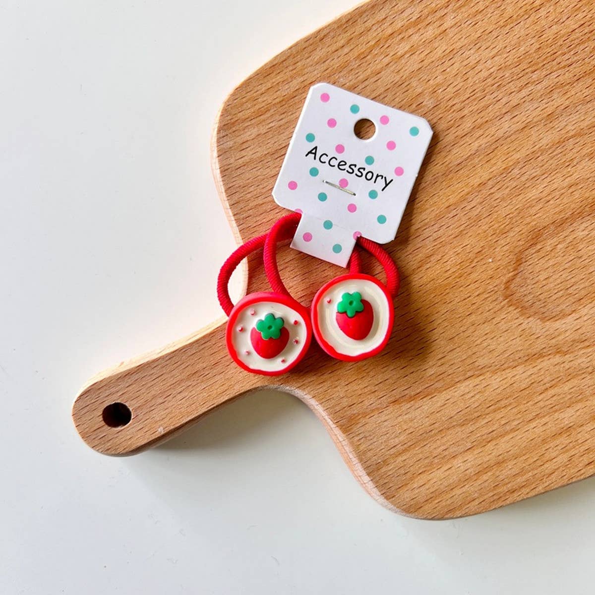 GEOMETRIC PINEAPPLE STRAWBERRY HAIR TIE_CWAHA1857