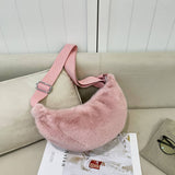 Winter Light Casual Versatile Shoulder Plush Bag_Cwab3920