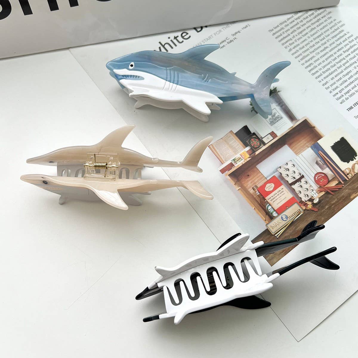 SHARK SERIES ACETATE HAIRPIN BEACH HAIRPIN_CWAHA5713