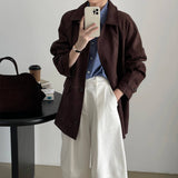Vintage Suede Coat With Loose Lapels