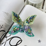 3D BUTTERFLY HAIR CLAW RHINESTONE FLORAL ACETATE _CWASC1583
