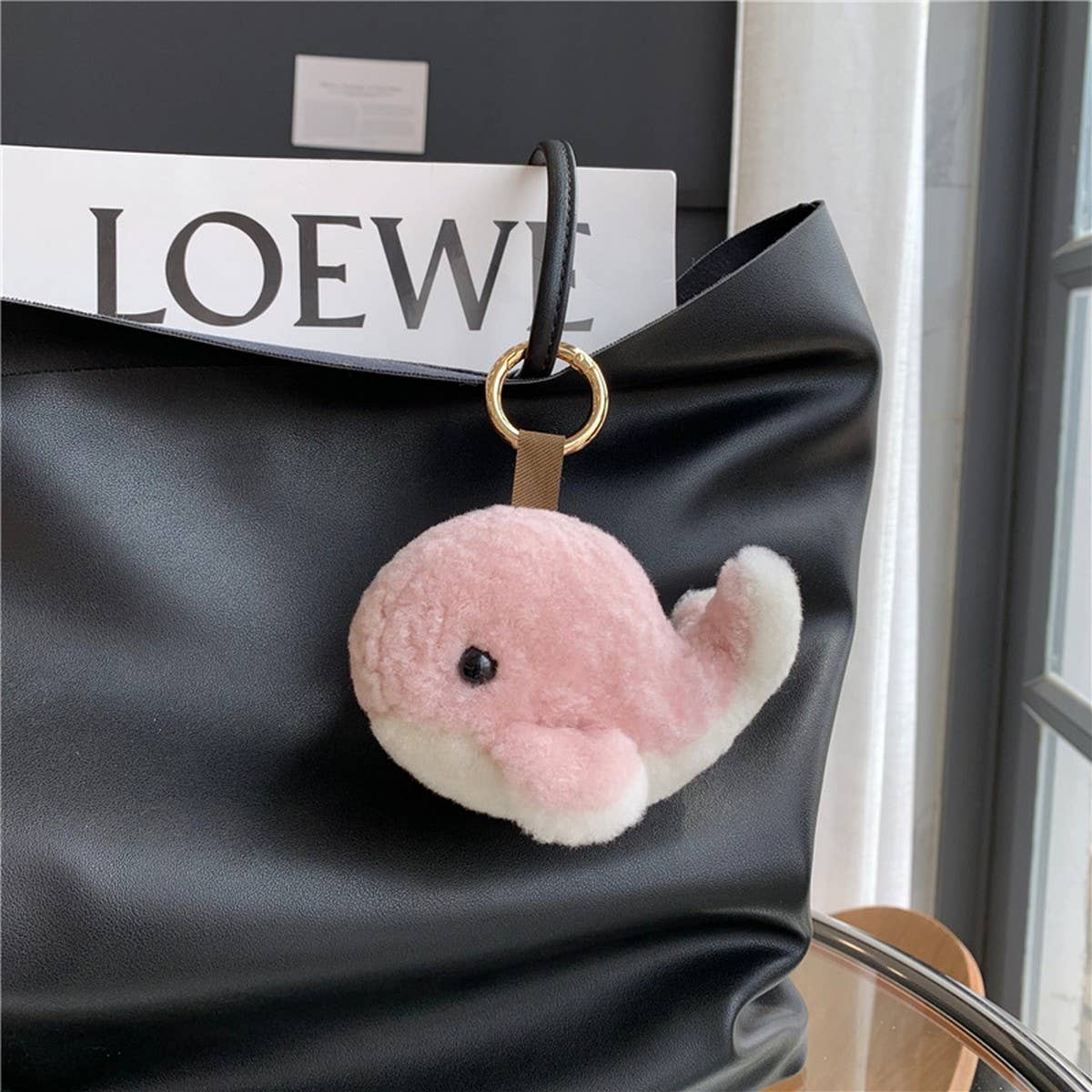 CUTE PLUSH BABY WHALE CAR KEYCHAIN PENDANT_CWMM2479