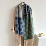 RETRO POLKA DOT WOOL LIKE THICK SCARF SHAWL WINTER_CWASC1440