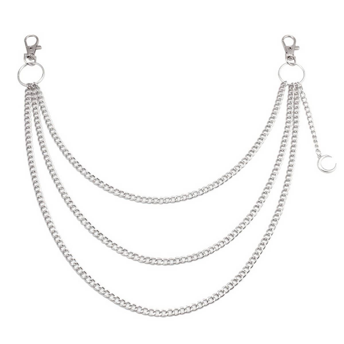 Vintage Moon Pendant Multi Layer Pant Chain_Cwmm0640