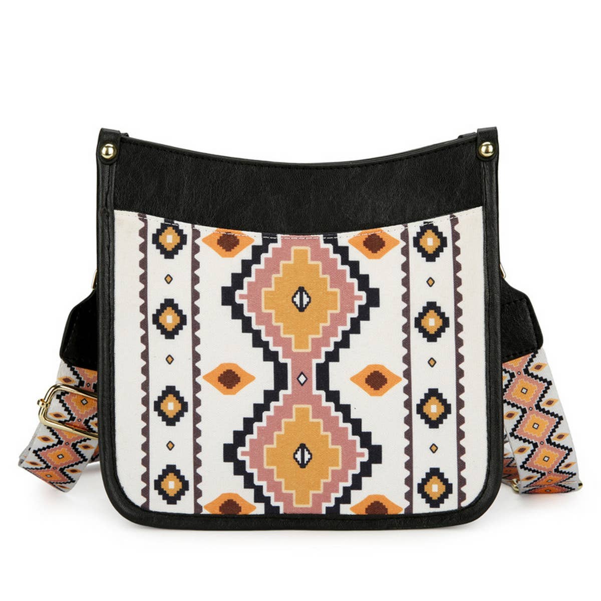 Vintage Bohemian Print Crossbody Tote Bag_Cwab2698