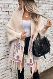 Cwocal0832_Geometric Jacquard Ethnic Style Tassel Shawl