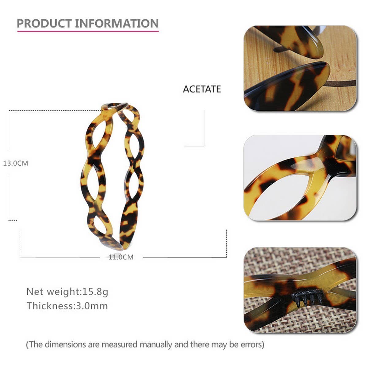 ACETATE HOLLOW WAVE HEADBAND HAIRPIN_CWAHA4375