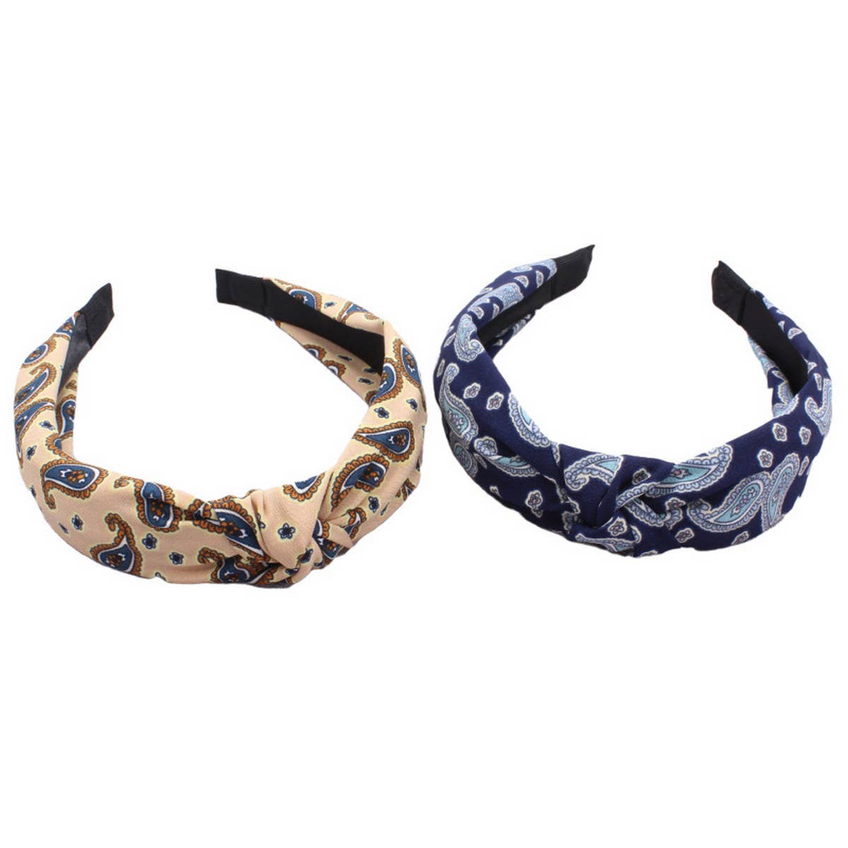 SIMPLE WIDE BRIMMED FABRIC PRINTED HEADBAND_CWAHA1687
