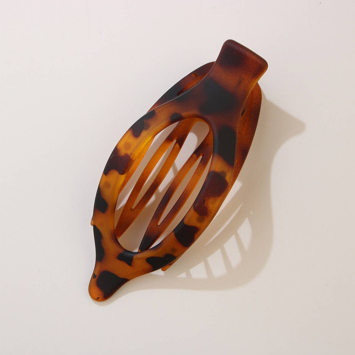 Glossy Matte Oval Hair Clip-Large Duckbill Style_Cwaha07479