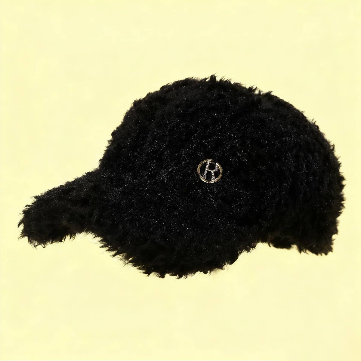 Winter R Letter Plush Warm Baseball Cap Hat_Cwah04766