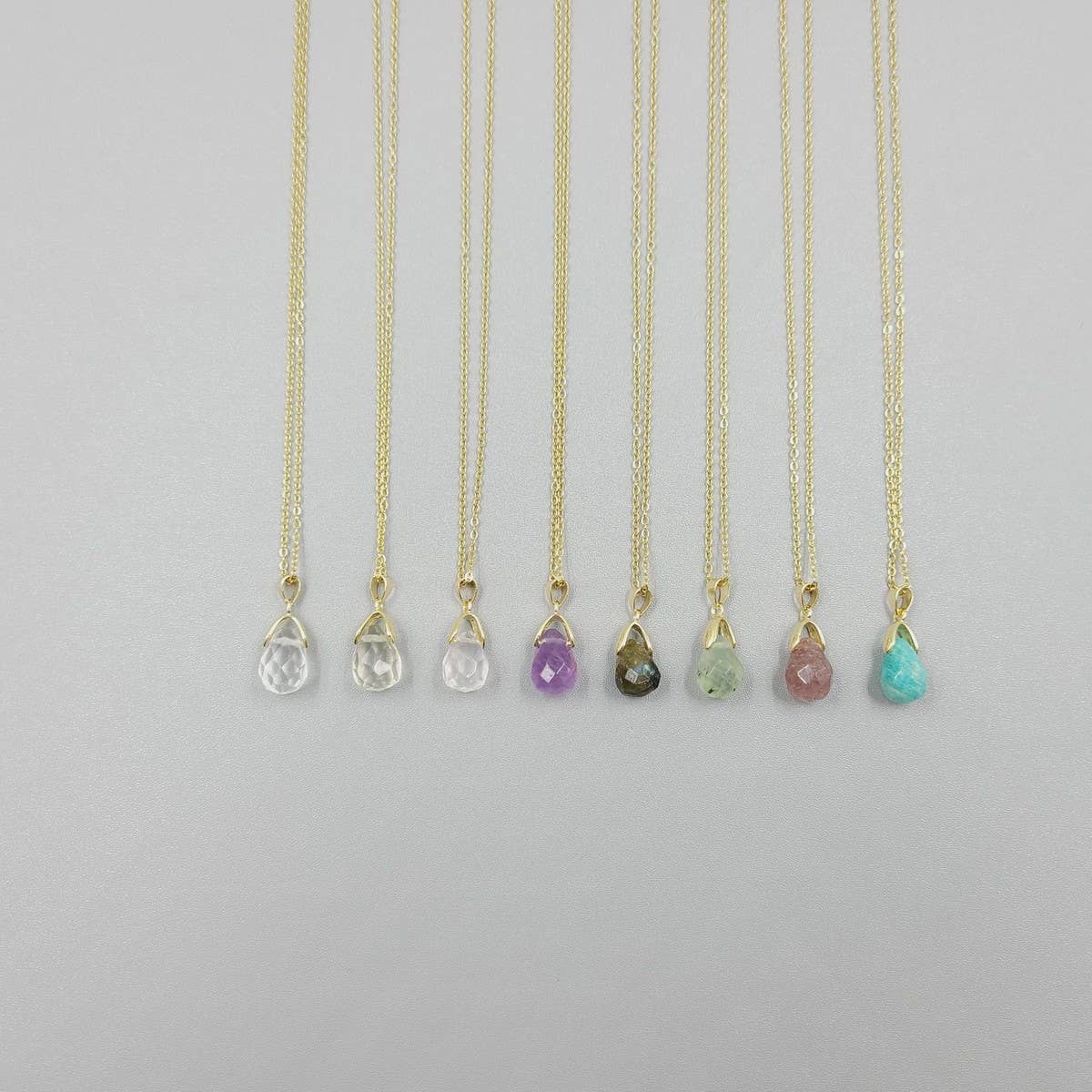 FASHIONABLE NATURAL STONE CRYSTAL PENDANT NECKLACE_CWAJE1058