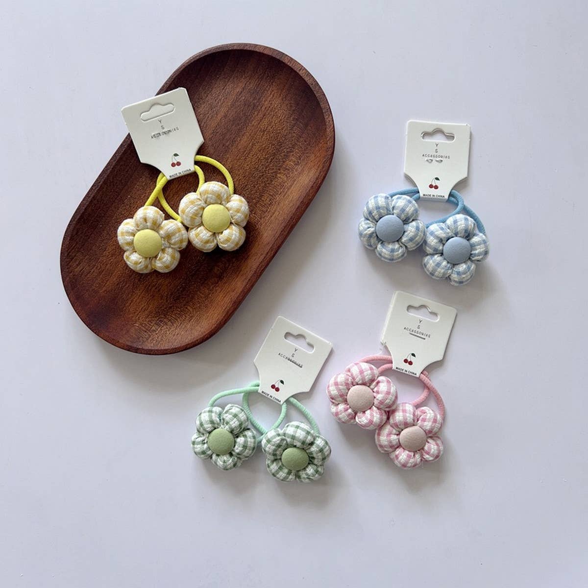 NEW CUTE PLAID CHILDRENS HAIR ROPE_CWAHA1846