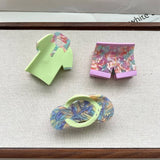 Vacation Hair Claw, Trendy Shorts Slippers Clip