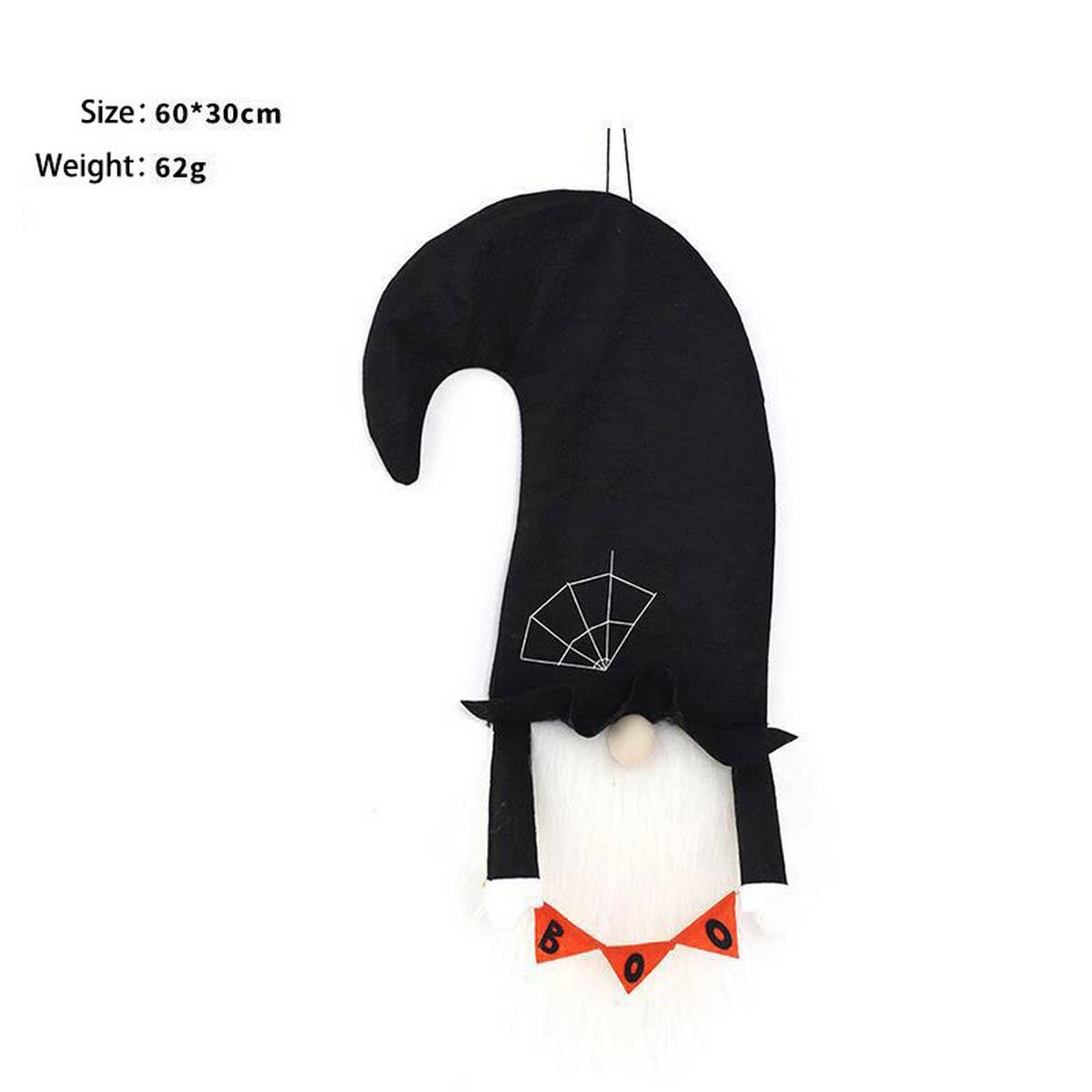 BLACK WHITE PLAID FACELESS GNOME FLAG WALL DECOR_CWAJE0540