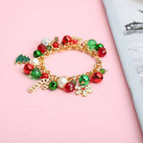 CHRISTMAS JEWELRY PEARL BELL DIAMOND BALL BRACELET_CWMM2610