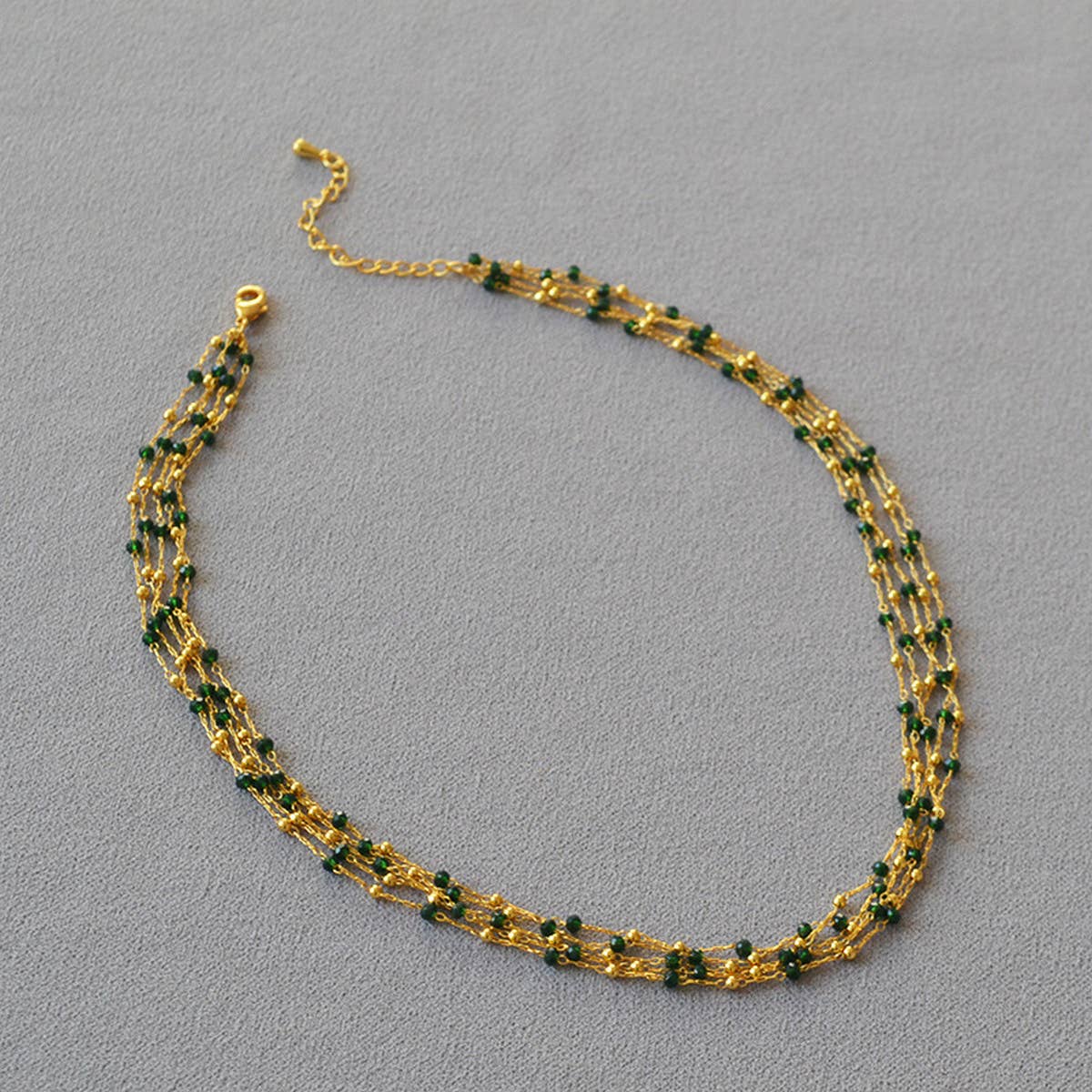 SPACER BEADS MULTI LAYER BEADED NECKLACE_CWAJE2130