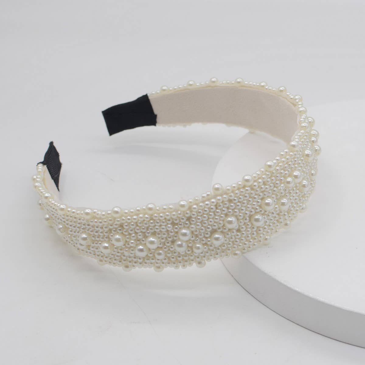 PURE HANDMADE WIDE BRIMMED PEARL HEADBAND_CWAHA0365