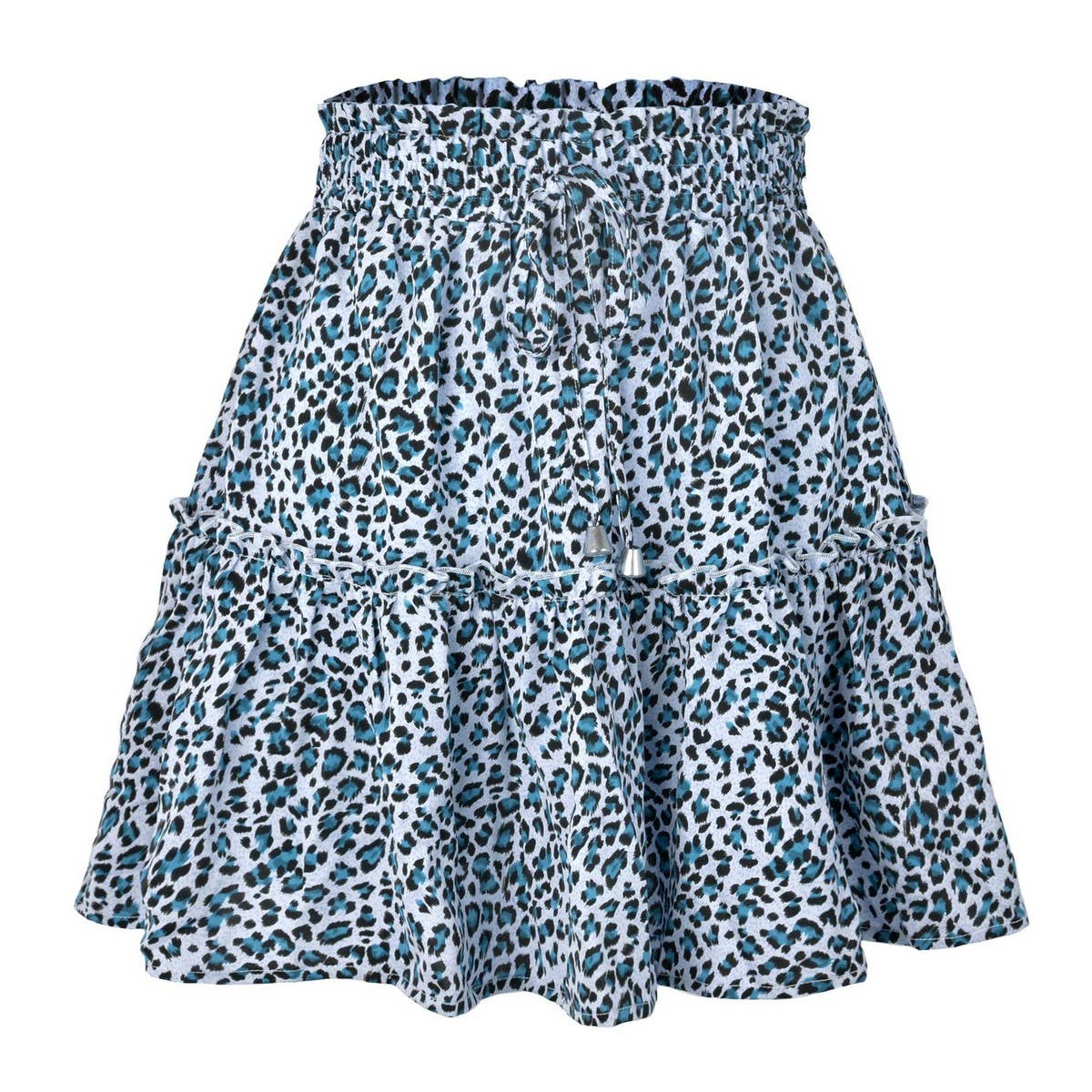 HIGH WAIST PRINTED SKIRT FLORAL SHORT SKIRT_CWAB4795
