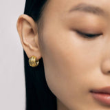 Trendy Irregular Geometric 18K Gold Plated Studs