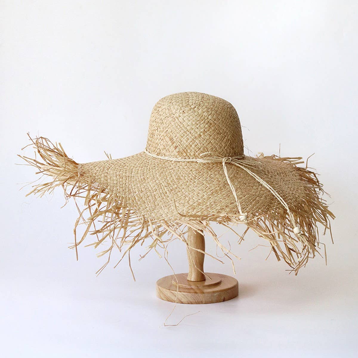 Womens Summer Sun Protection Fur Brim Hat_Cwah3429