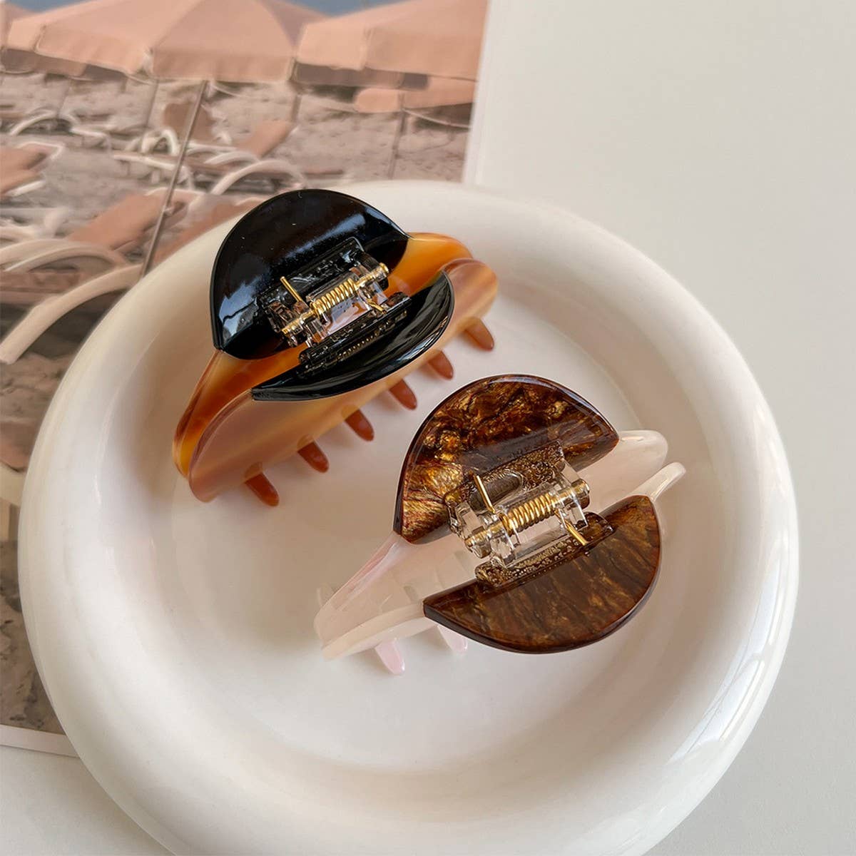 Woodgrain Acetate Claw Vintage Maillard Style Cwaha6011