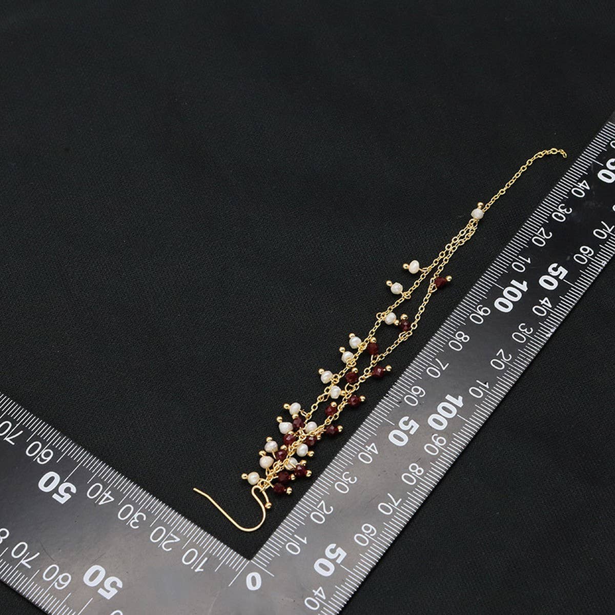 Womens Natural Pearl Tassel Long Earrings