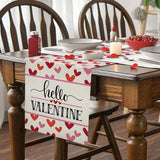 Valentines Day Heart Rose Printed Tablecloth_Cwmm0785