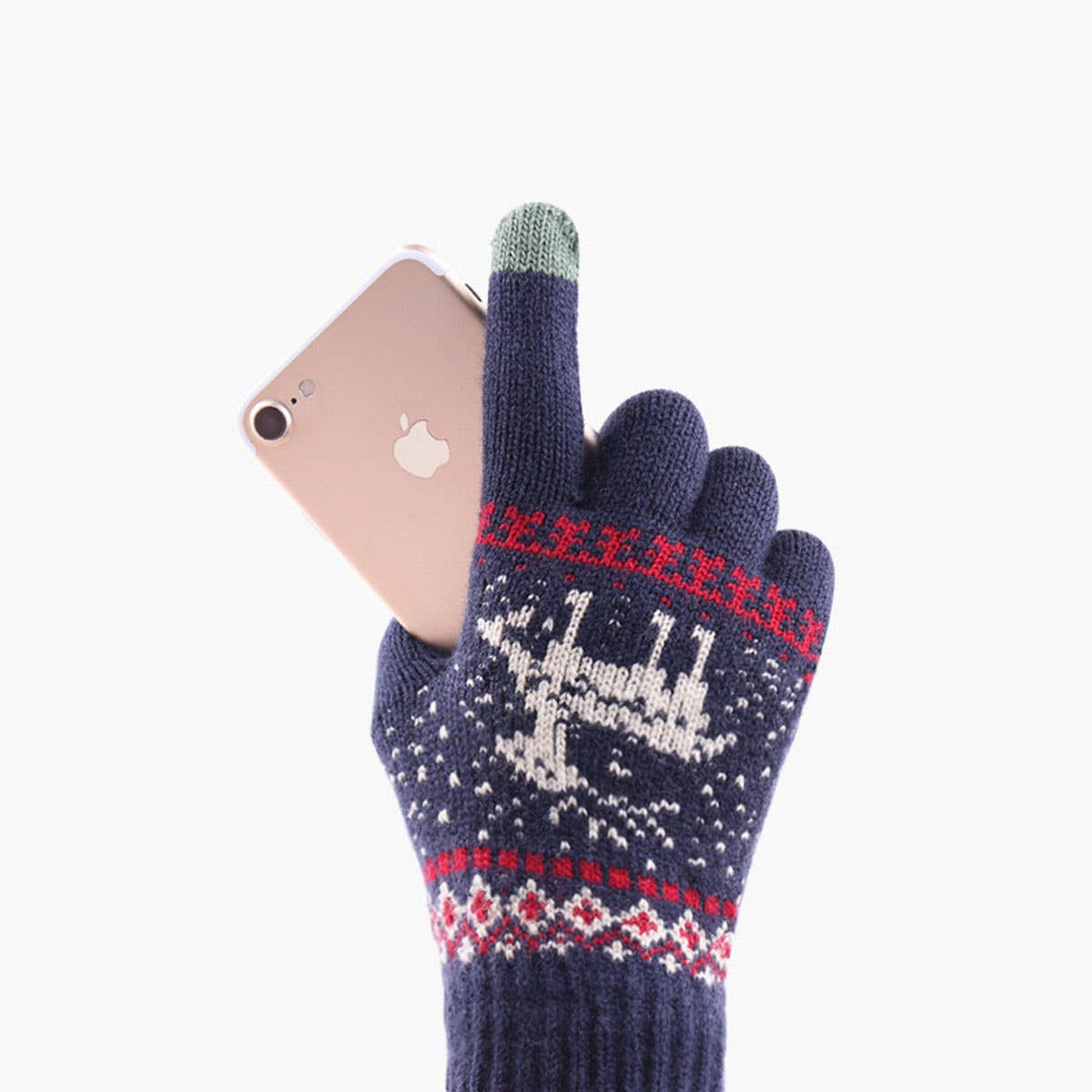 CUTE ELK FASHION KNITTED WARM TOUCH SCREEN GLOVES_CWAG0227