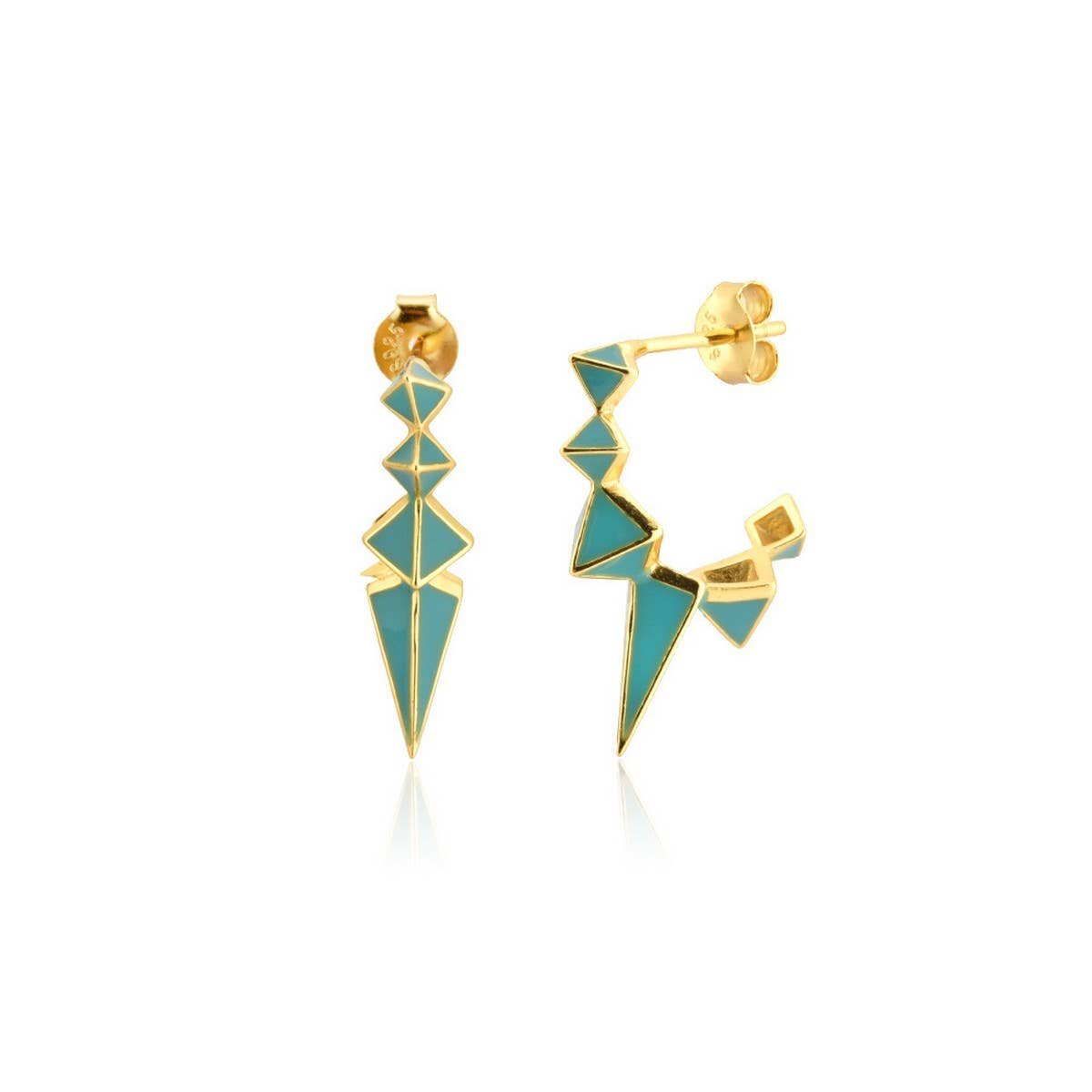 RETRO EXAGGERATED GEOMETRIC IRREGULAR EARRINGS_CWAJE1726