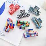 SPRING TROPICAL FLORAL HAIR CLAW HOLLOW DESIGN_CWAHA0401