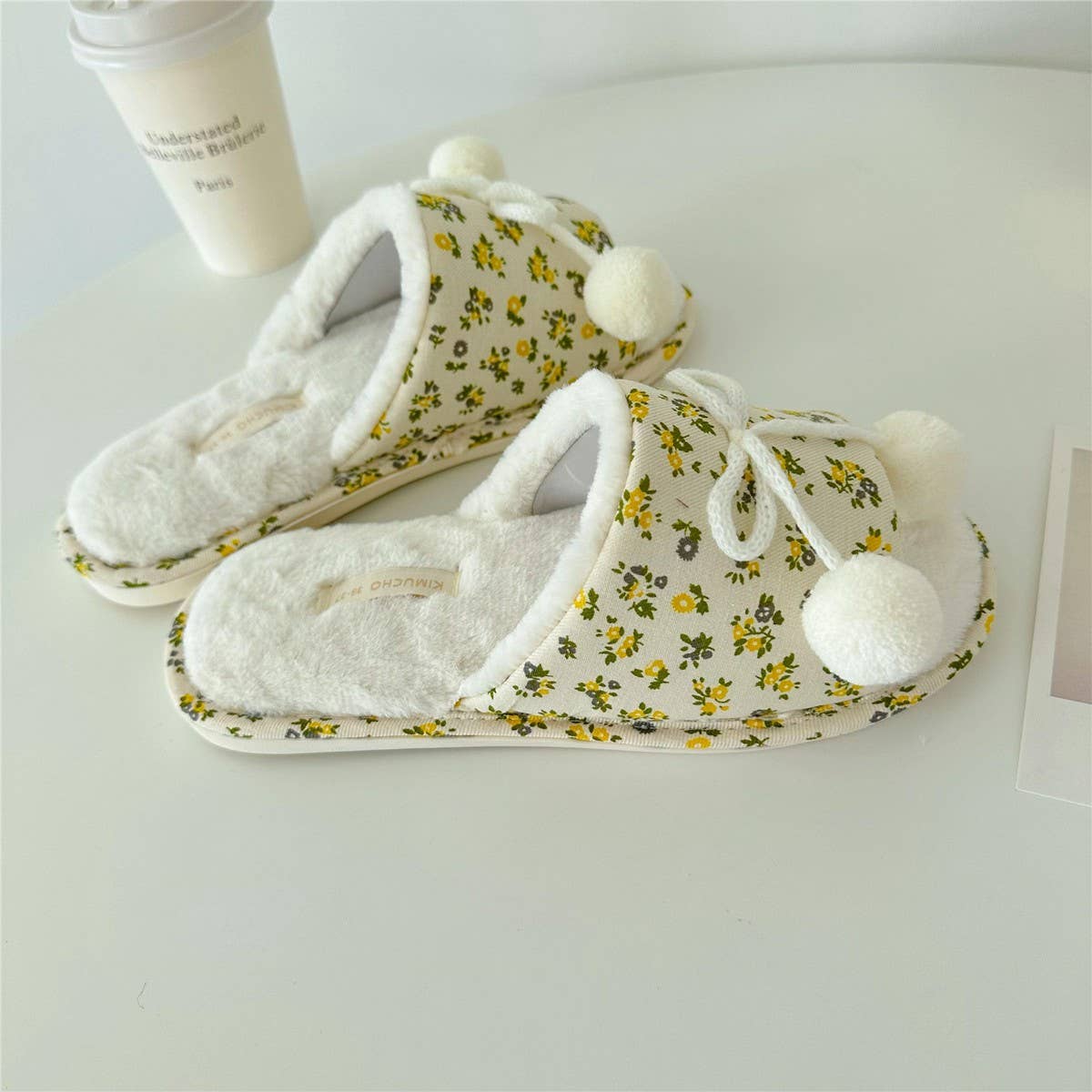 Winter Plush Open Toe House Slippers House Shoes_Cwmm2986