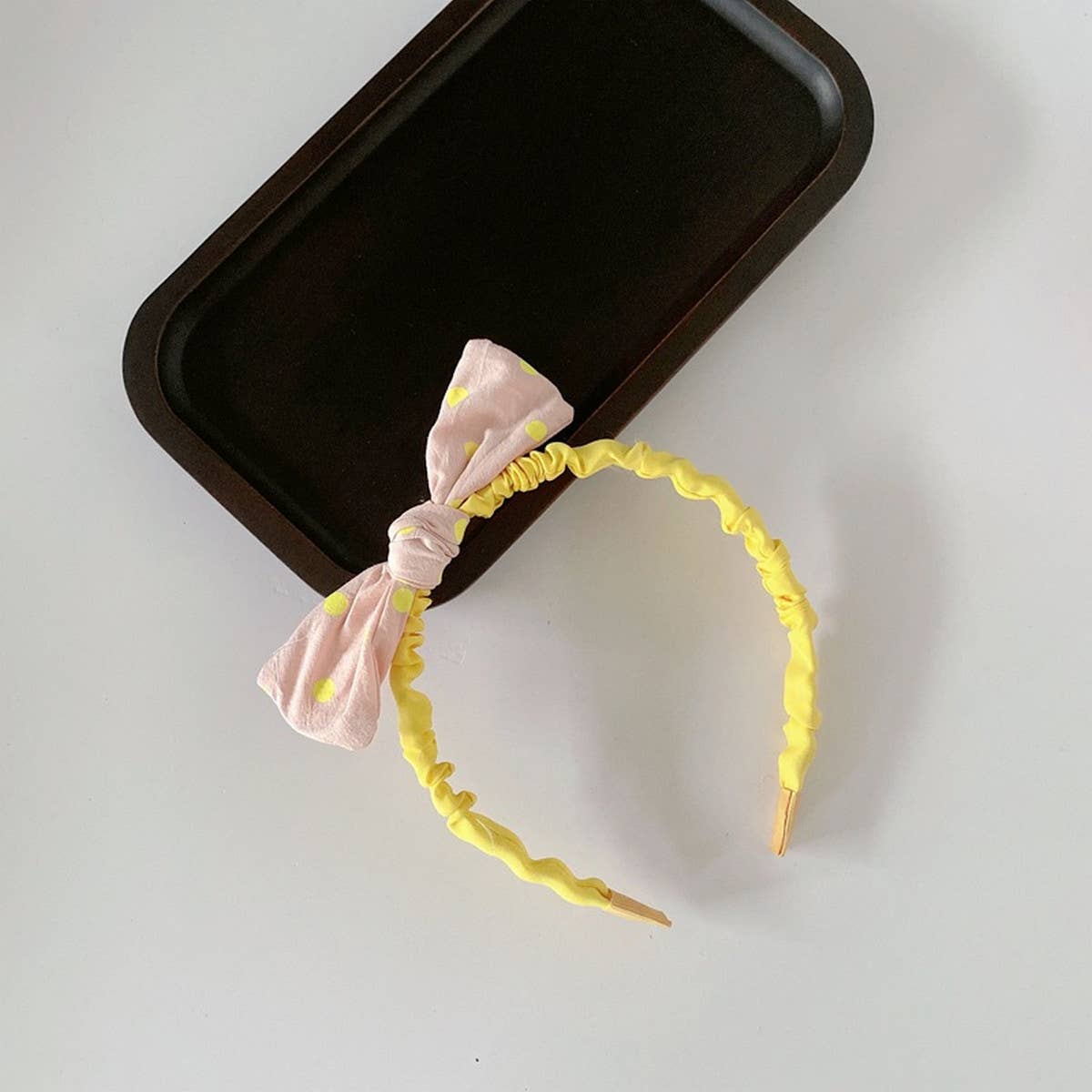 CHILDRENS POLKA DOT BOW HEADBAND_CWAHA1856