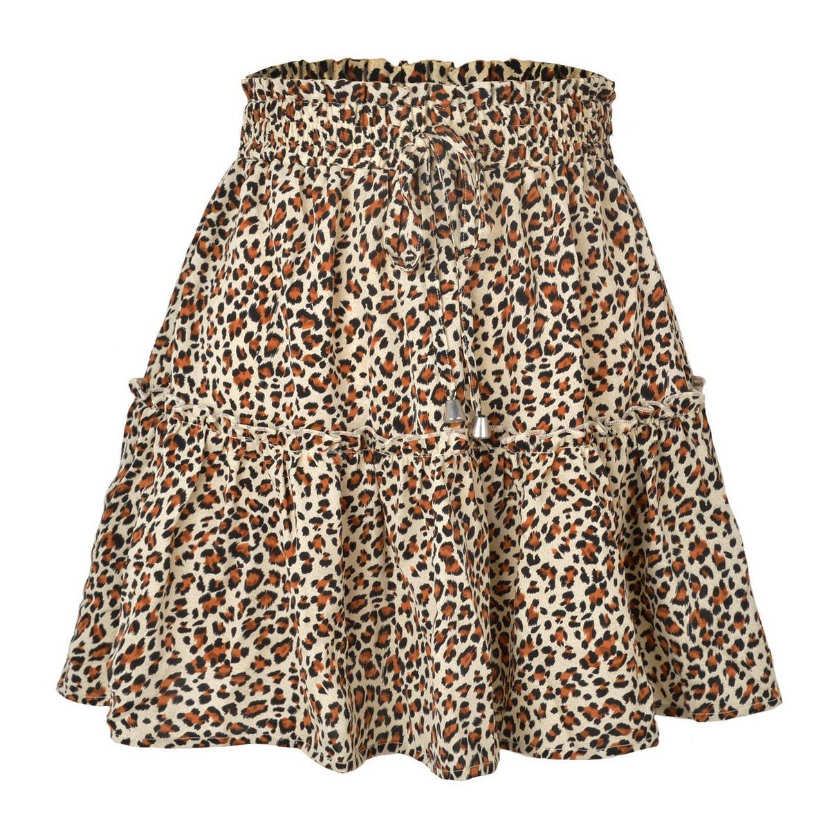 HIGH WAIST PRINTED SKIRT FLORAL SHORT SKIRT_CWAB4795