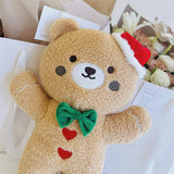 CUTE BEAR DOLL PILLOW WITH SANTA HAT_CWMM1446