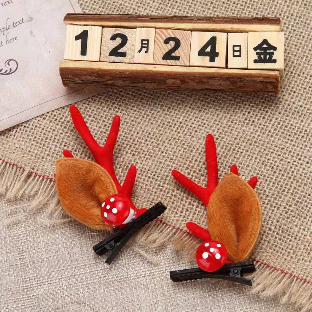 CHRISTMAS CUTE ELK HORN HAIRPIN HAIR ACCESSORIES_CWAHA3405