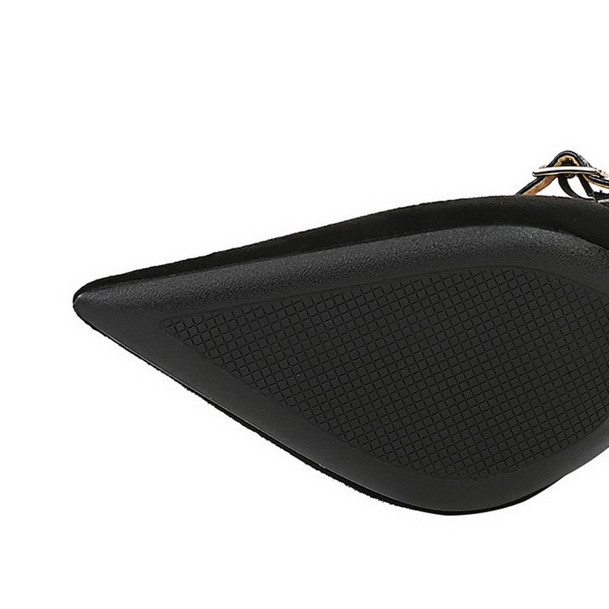 RETRO BLACK SUEDE SHALLOW POINTED TOE HIGH HEELS_CWSHH0111