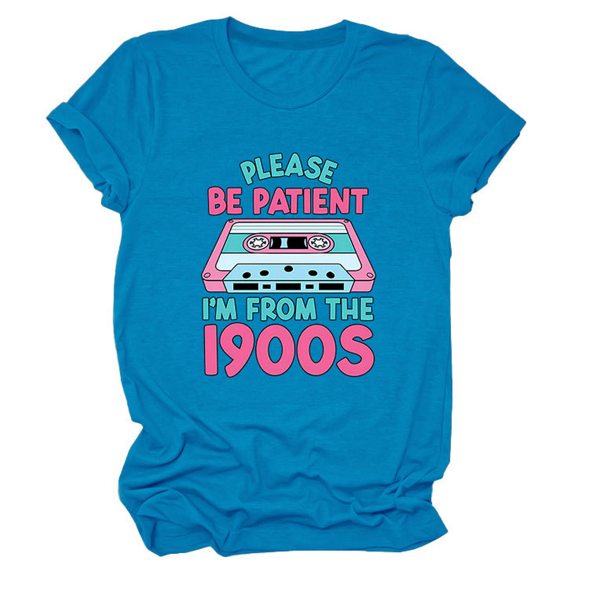 Women Teeplease Be Patient Letter Print_Cwtts1501