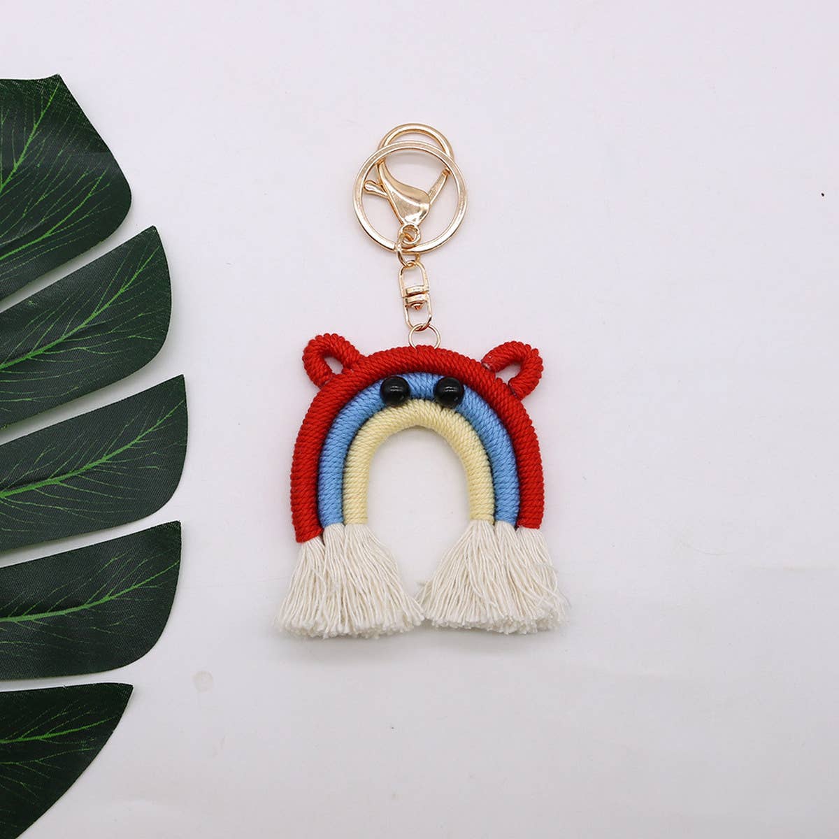 FASHION HAND WOVEN RAINBOW TASSEL KEYCHAIN_CWMM1582