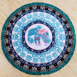 ROUND MICROFIBER TASSEL BEACH TOWEL BLANKET_CWMM7602