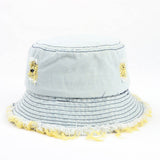 Cwah1512_Japanese Style Ripped Denim Bucket Hat