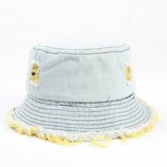 Cwah1512_Japanese Style Ripped Denim Bucket Hat