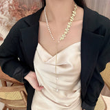 LONG LEAF NATURAL PEARL SWEATER NECKLACE_CWAJE3891