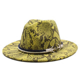 FASHION SNAKE PATTERN WOOLEN JAZZ HAT FELT HAT_CWAH2591