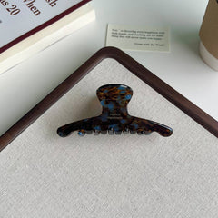 COFFEE BROWN ACETATE LARGE PAINTER STYLE HAIR CLAW_CWAHA6016